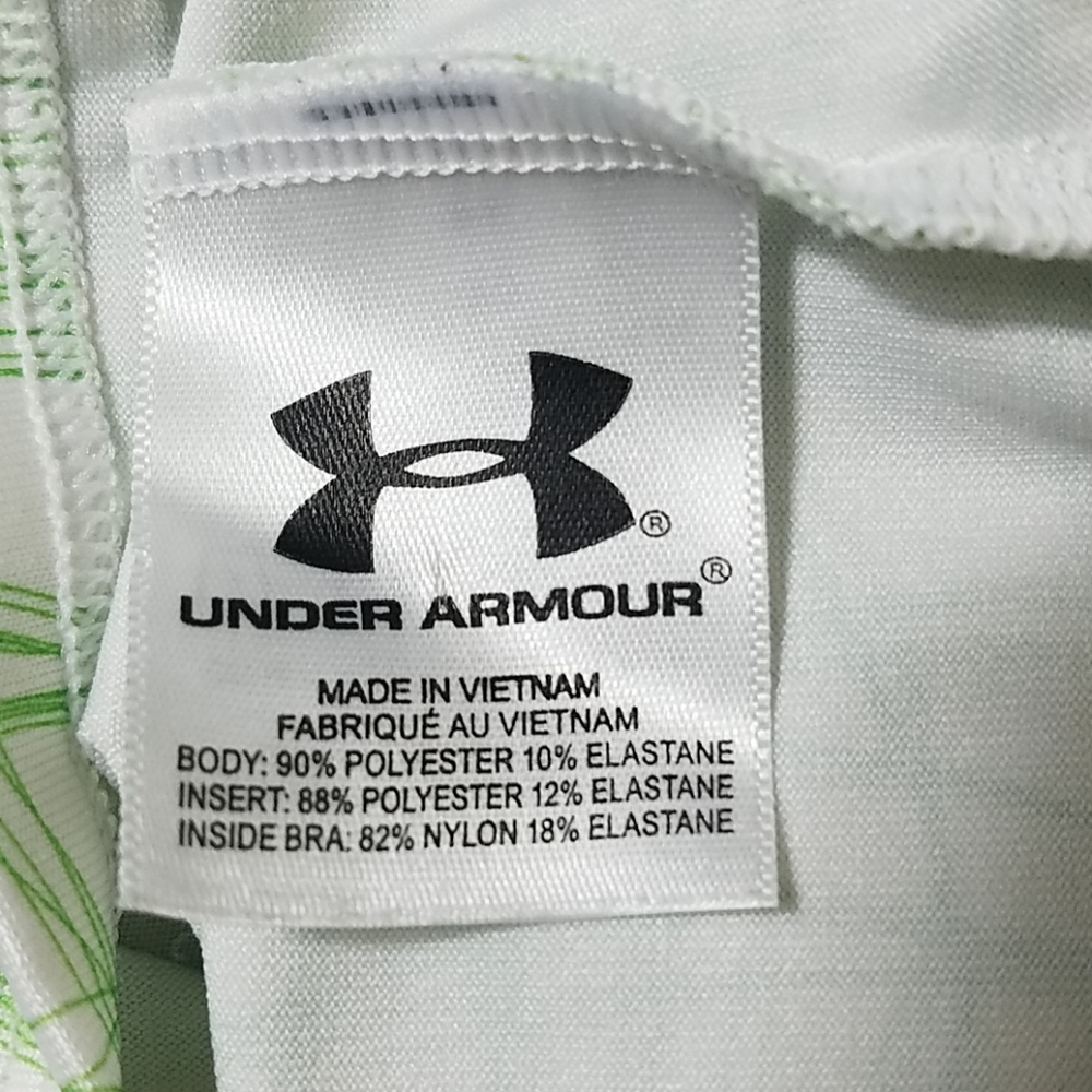 Under Armour green and white bra Shelf tan… - Picture 5 of 8